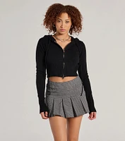 Trend Factor Plaid Drop Waist Skater Skort