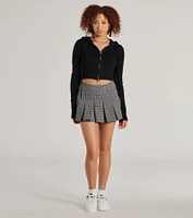 Trend Factor Plaid Drop Waist Skater Skort