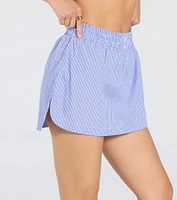 Casual Cutie High-Rise Striped Boxer Detail Skort