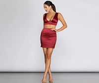 Sweet Satin Mini Skirt