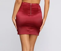 Sweet Satin Mini Skirt