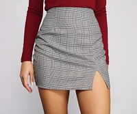 Playfully Poised Plaid Mini Skirt