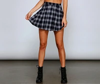 First Class Plaid Mini Skirt