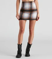 Preppy And Cute Plaid Mini Skirt