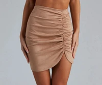 Total It Girl Ruched Mini Skirt