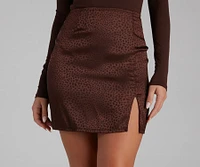 Allure Them All Satin Mini Skirt