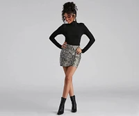 Stylish Vixen Belted Mini Skirt
