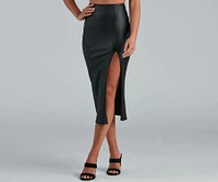 Sleek Perfection Bodycon Midi Skirt