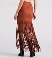 Wild At Heart Long Fringe Skirt