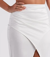 Wrapped Chic Vibes Satin Maxi Skirt