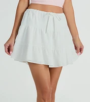 Playful Distraction Low Rise Ruffled Mini Skirt