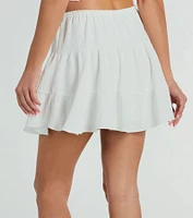 Playful Distraction Low Rise Ruffled Mini Skirt