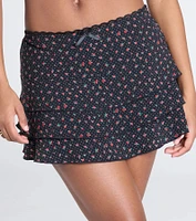 Radiant Sweetie Floral Polka Dot Ruffle Skirt