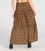 On The Prowl High-Rise Slit Leopard Maxi Skirt