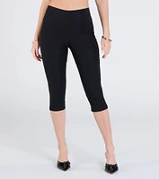 90s Sleek High-Rise Capri Pants