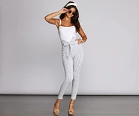 Summer Stripes Paperbag Pants