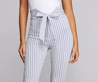 Summer Stripes Paperbag Pants