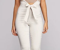 Summer Stripes Paperbag Pants