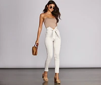 Summer Stripes Paperbag Pants