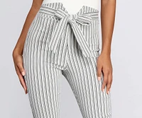 Summer Stripes Paperbag Pants