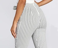 Summer Stripes Paperbag Pants