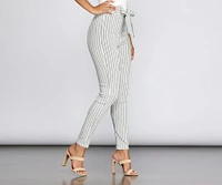 Summer Stripes Paperbag Pants