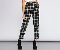 Plaid Perfection High Waist Pants