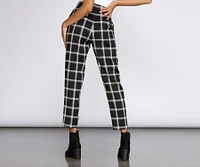 Plaid Perfection High Waist Pants