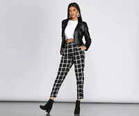 Plaid Perfection High Waist Pants
