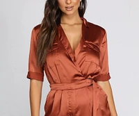 Satin Utility Jumpsuit