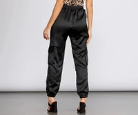 Sleek Satin Joggers