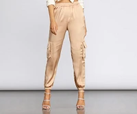 Sleek Satin Joggers