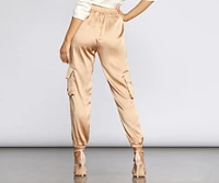 Sleek Satin Joggers