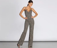 Sassy Stunner Leopard Print Jumpsuit