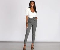 Tied To Style Jacquard Pants