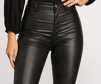She's Edgy Coated Skinny Pants