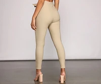 Classic And Chic Tie-Waist Skinny Pants