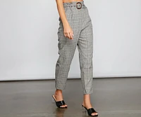 Chic Stunner High Waist Plaid Pants