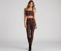 Perfect Plaid High-Rise Pants
