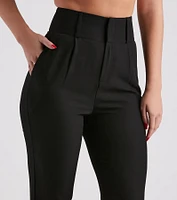 Perfectly Pleated Cuffed Trouser Pants