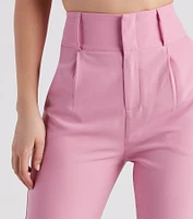 Perfectly Pleated Cuffed Trouser Pants