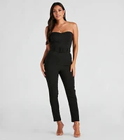 Sophiscated Chic Belted Jumpsuit