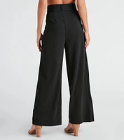 Flip Reverse Belted Trouser Pants