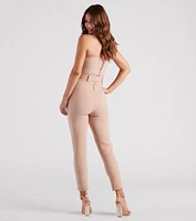 Sophiscated Chic Belted Jumpsuit