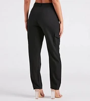 Cool Sophistication High Rise Cargo Trouser Pants