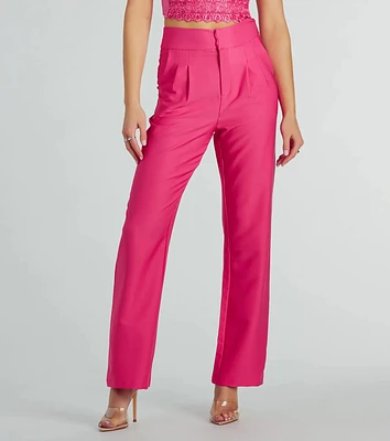 Sophisticated Moment Straight Leg Trouser Pants