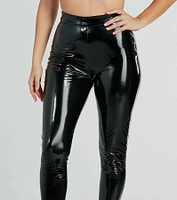 Baddie Era Patent Faux Leather Leggings