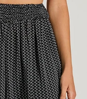All Set Up High Rise Geometric Palazzo Pants