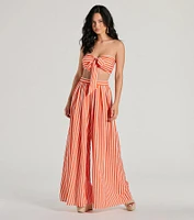 Festive Fun High-Rise Striped Palazzo Pants