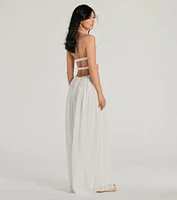 Ready To Charm Halter Cutout Wide-Leg Jumpsuit